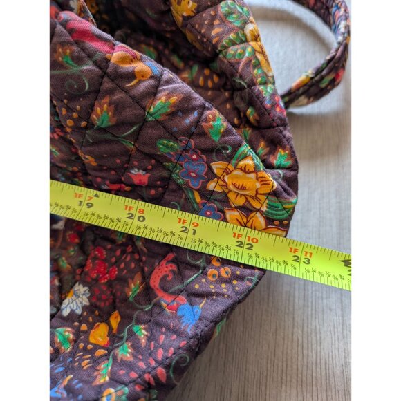 Vera Bradley Large Quilted Floral Tote Bag With Zipper Closure & Dual Handles - Picture 8 of 8